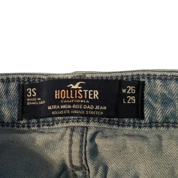 Y2K Hollister Womens Patchwork Ultra High Rise Dad Jeans Size 26 Festival Boho - Picture 7 of 10